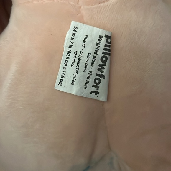 Pillowfort Dinosaur Weighted Plush Throw Pillow Pink Sensory - Picture 6 of 10